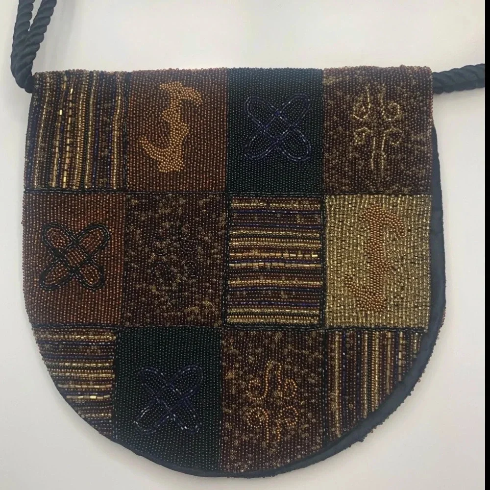 Vintage 70s Heaven Beaded Crossbody Bag